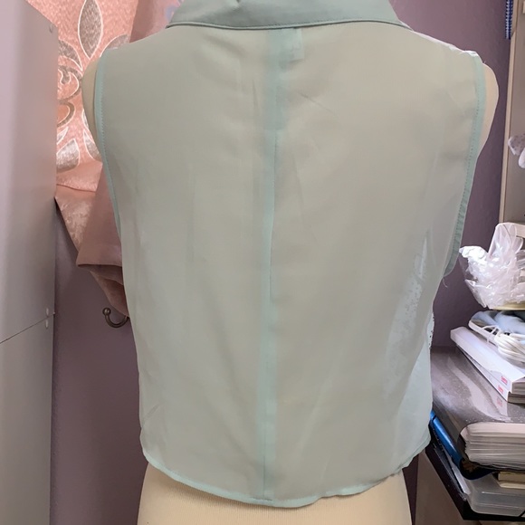 NEW cute sleeveless rhinestone tie top - Picture 5 of 5